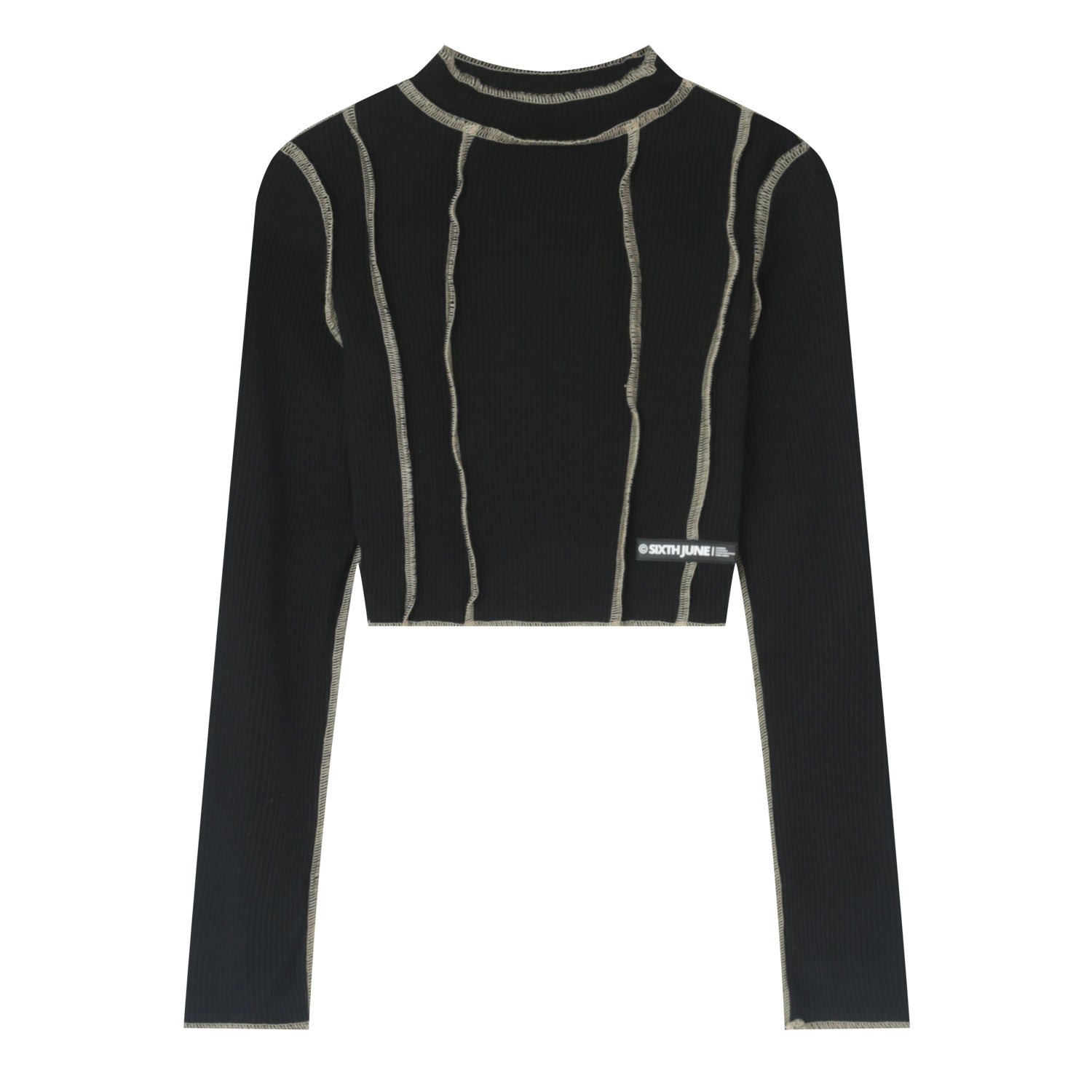 Sixth June - Top couture surfilée Noir