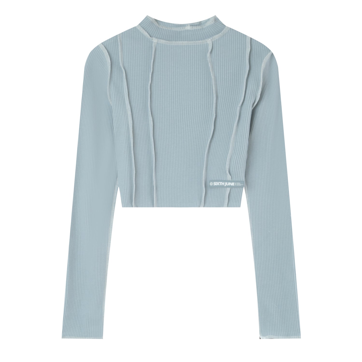 Sixth June - Top couture surfilée Bleu clair