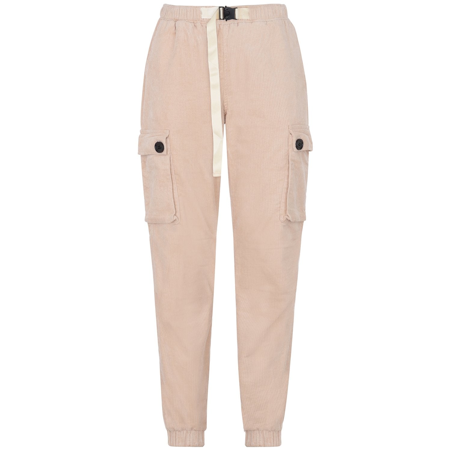 Sixth June - Pantalon cargo velours ceinture beige