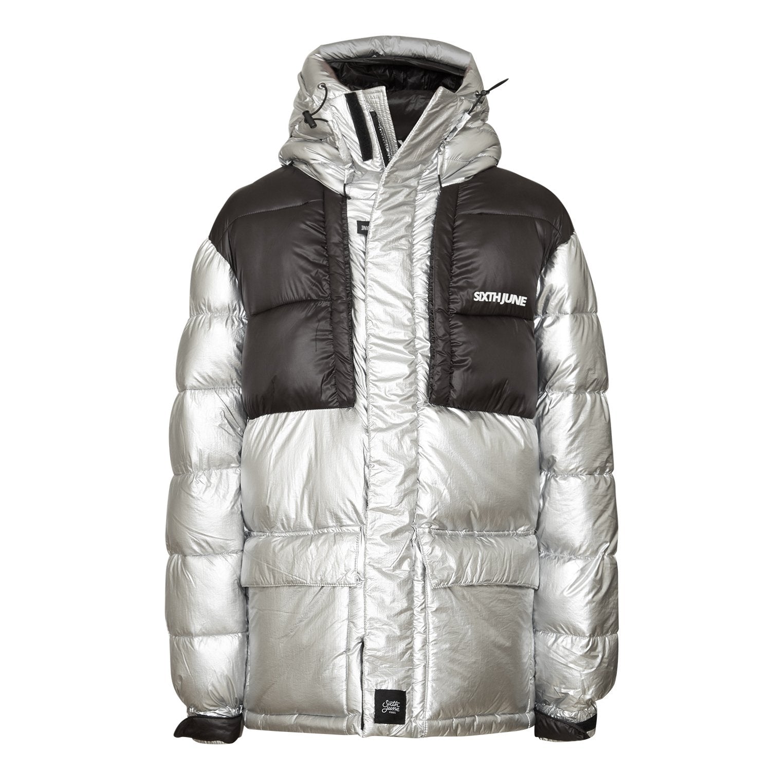 Tactical silver down jacket black