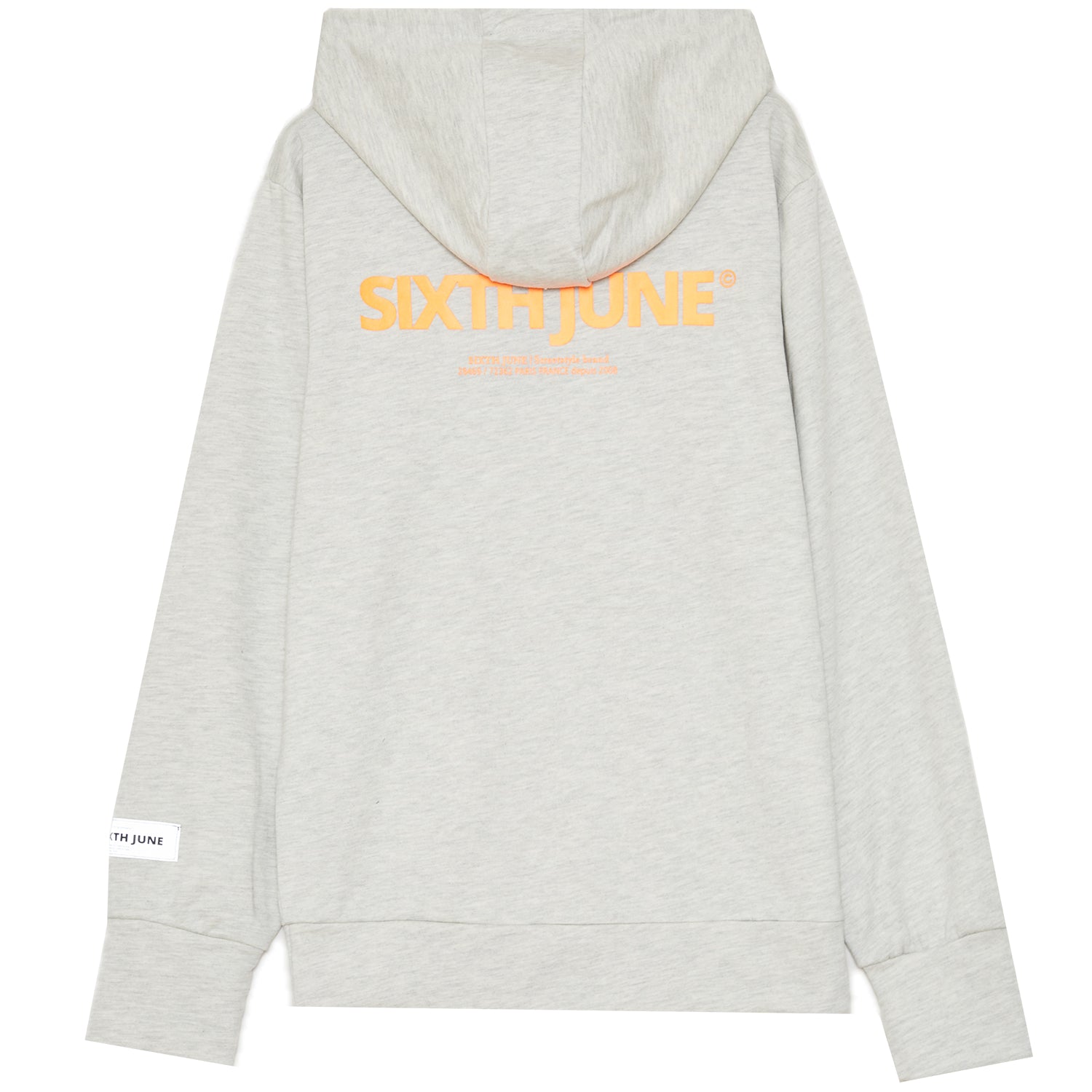 Sixth June - Sweat à capuche basique imprimé gris