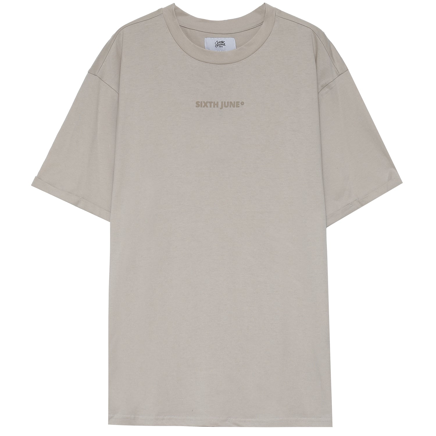Sixth June - T-shirt basique logo manches beige