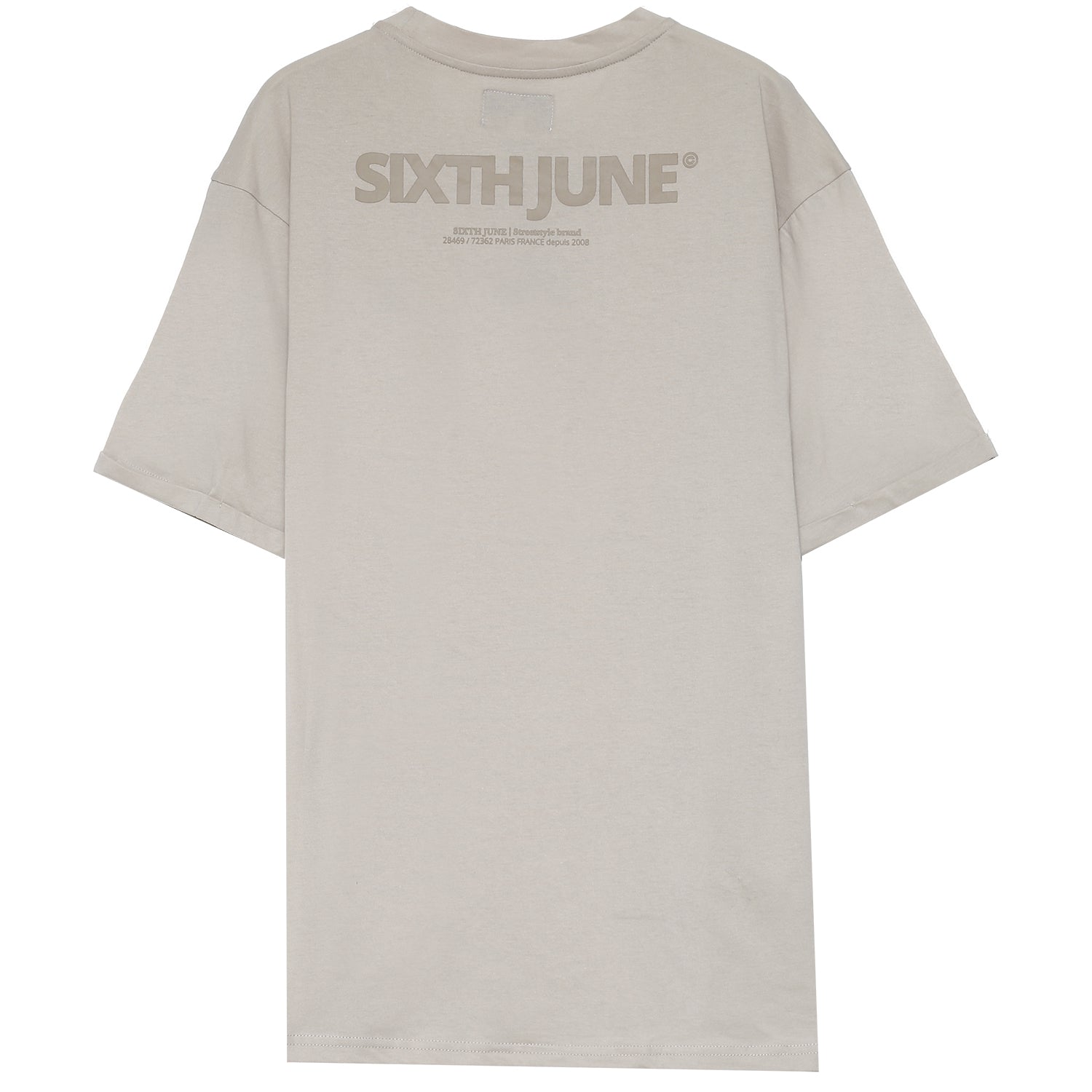 Sixth June - T-shirt basique logo manches beige