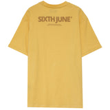 Sixth June - T-shirt basique logo manches jaune moutarde