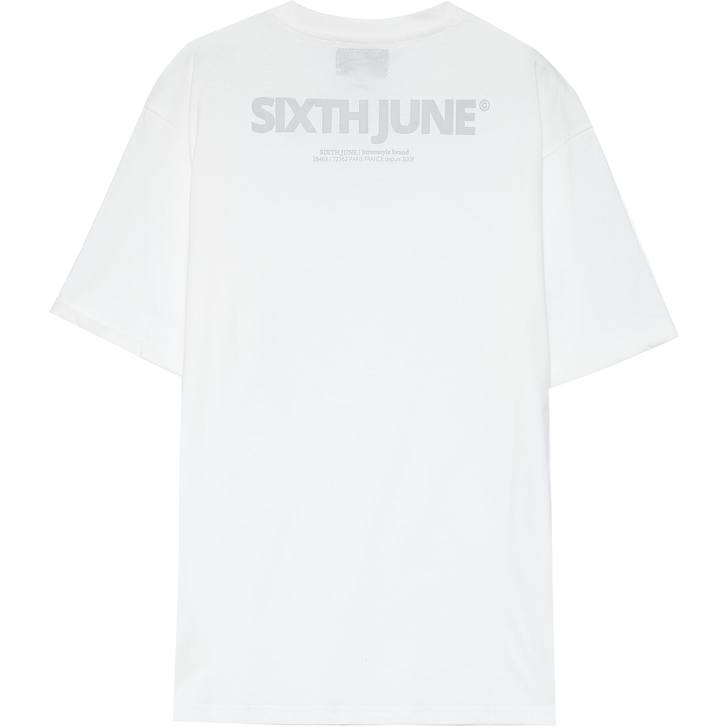 Sixth June - T-shirt basique logo manches blanc