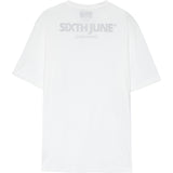 Sixth June - T-shirt basique logo manches blanc