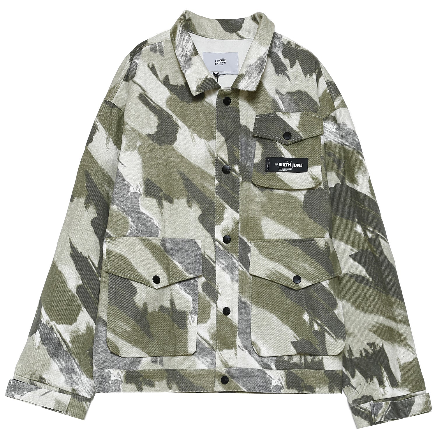 Sixth June - Veste camouflage cargo vert