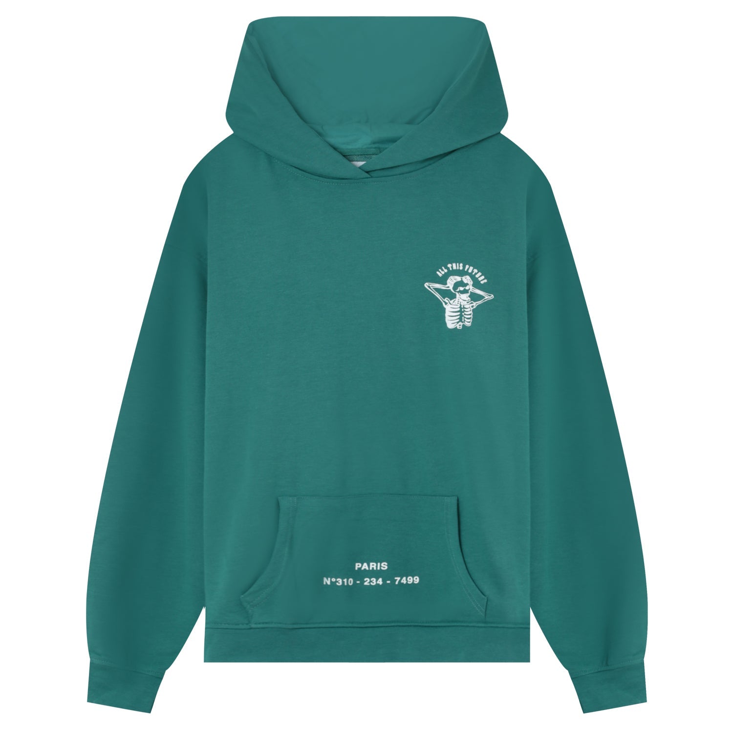 Sixth June - Sweat capuche squelette gothique Vert foncé