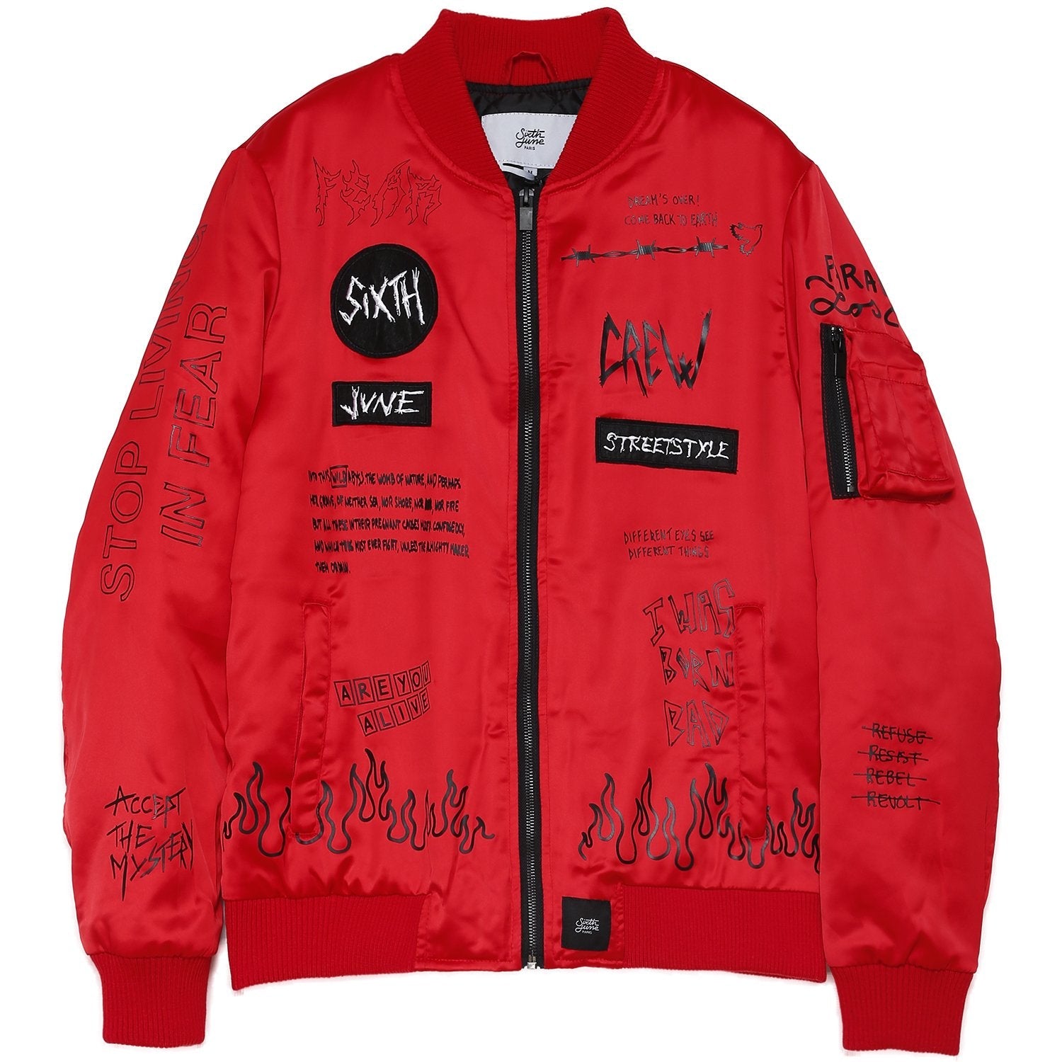 Sixth June - Bombers patchs crew Rouge