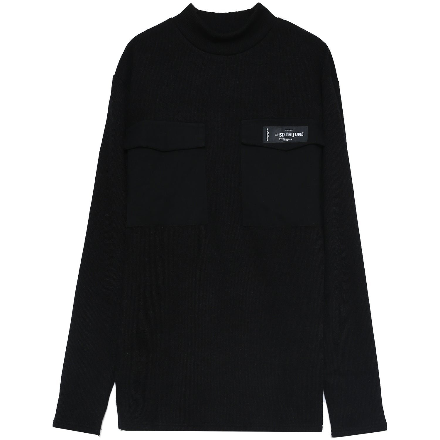 Sixth June - Pull en maille poche cargo noir