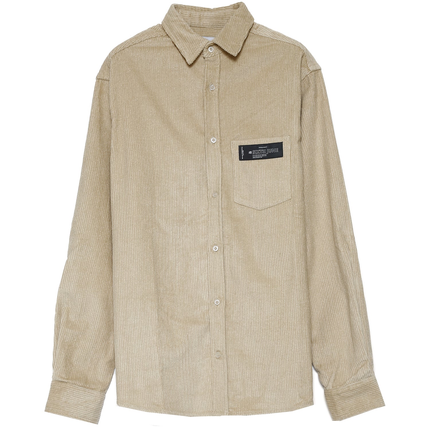 Sixth June - Chemise velours poche beige