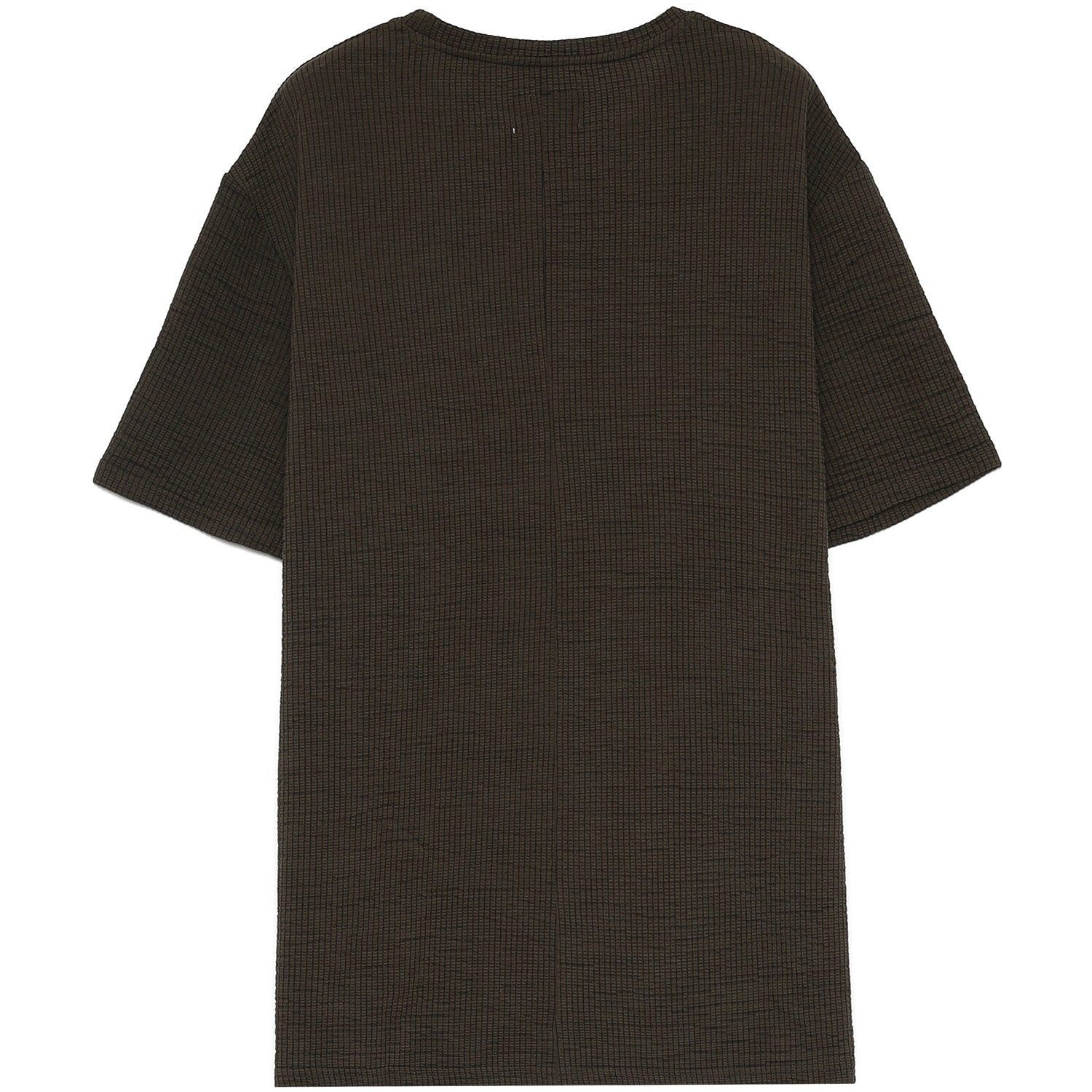 Sixth June - T-shirt gaufré brodé kaki foncé