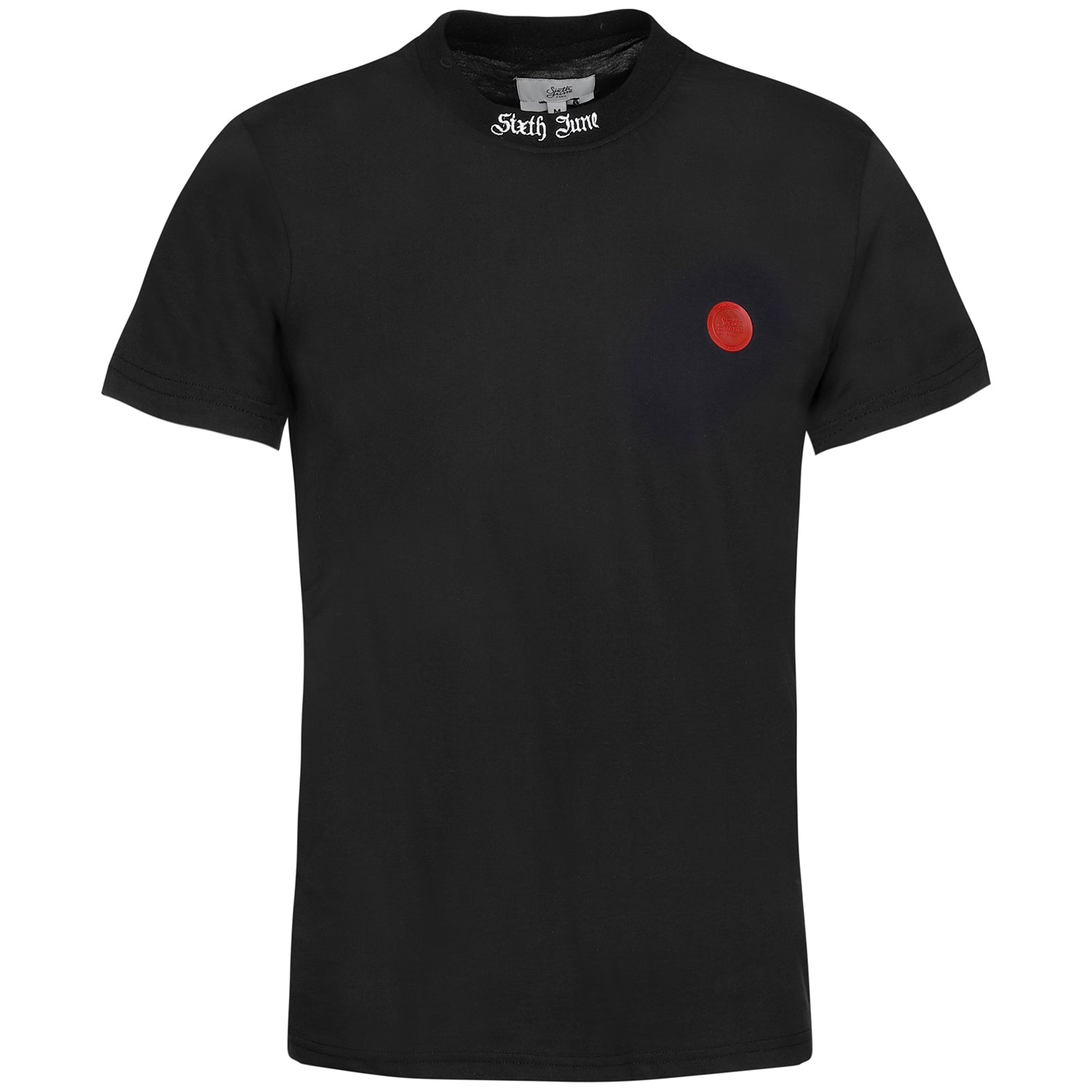 Sixth June - T-shirt col holographique noir