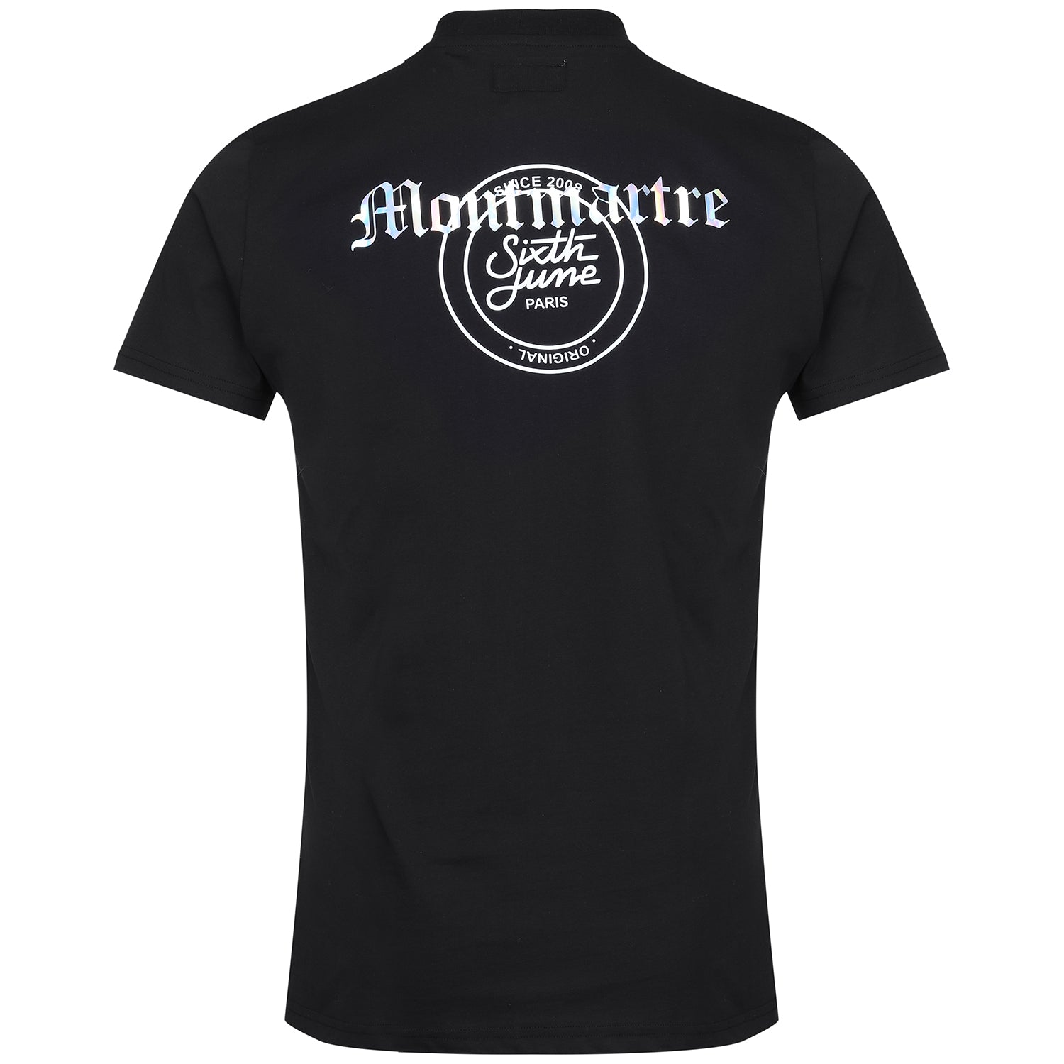 Sixth June - T-shirt col holographique noir