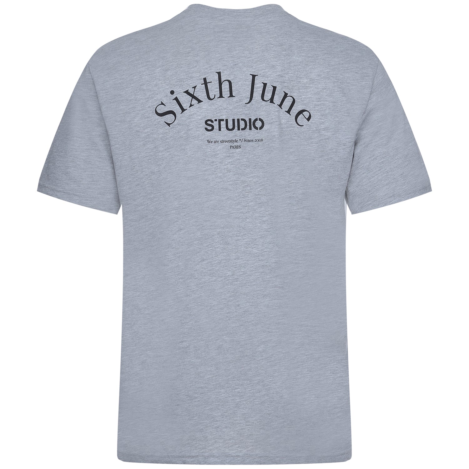 Sixth June - T-shirt studio imprimé gris