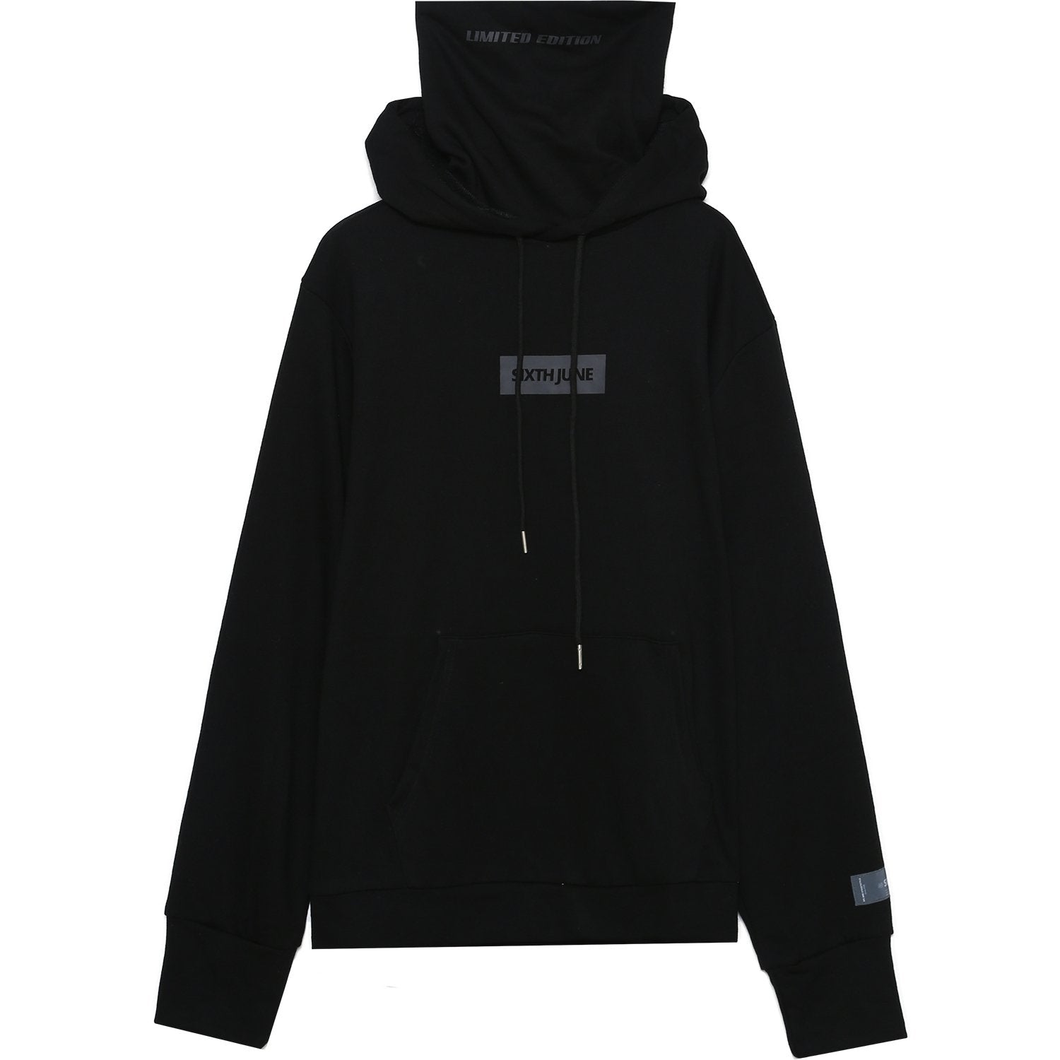 Sixth June - Sweat capuche cache cou intégré Noir