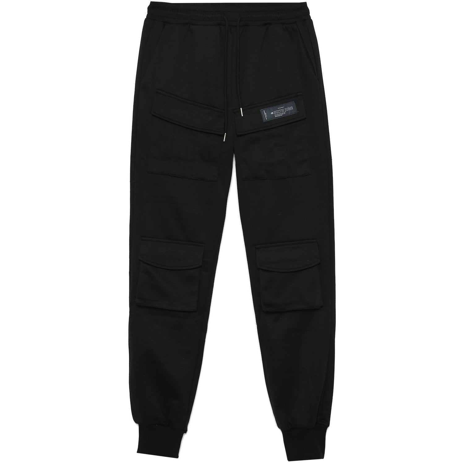 Cargo pockets joggers Black