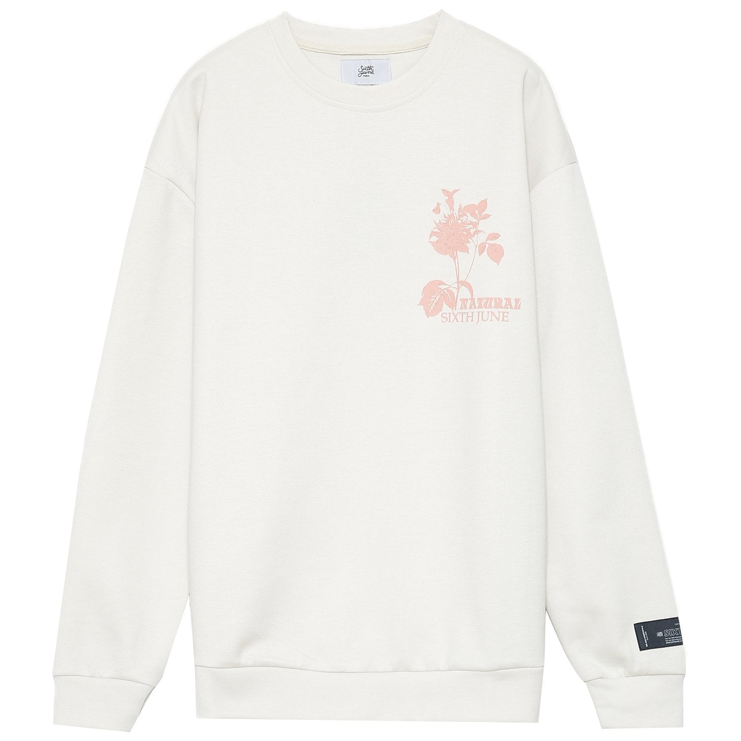 Sweatshirt natural pastel blanc
