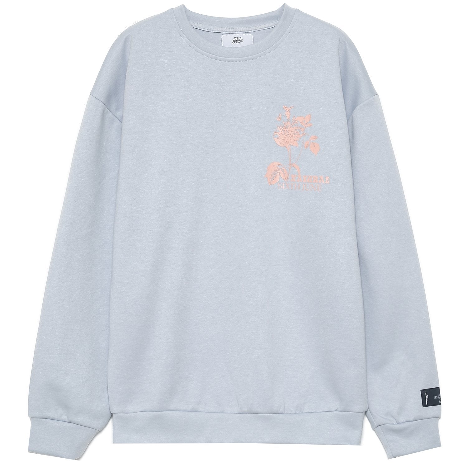 Sweatshirt natural pastel bleu