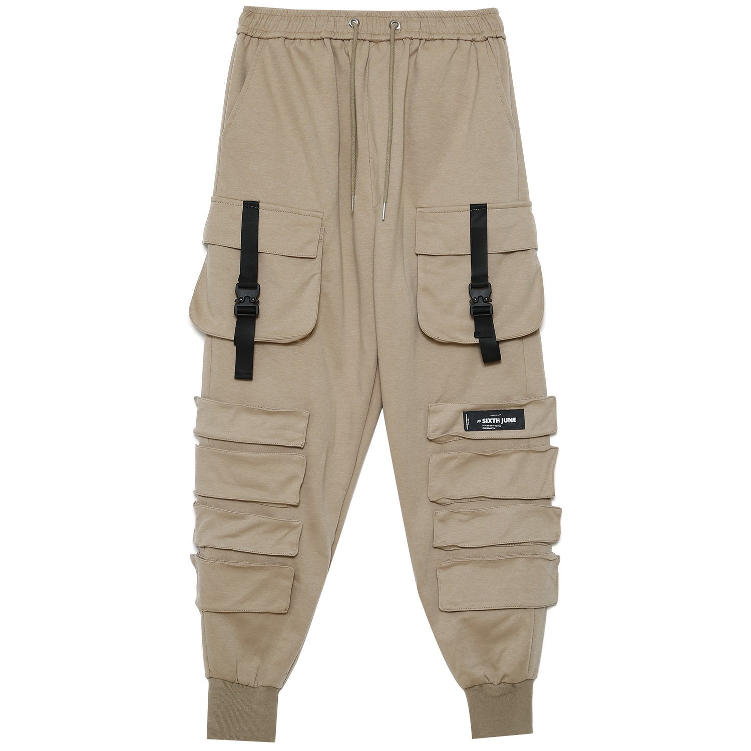 Straps cargo joggers beige
