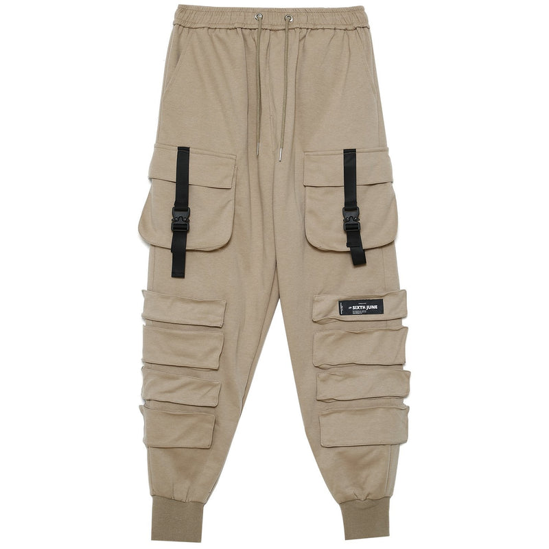 Straps cargo joggers beige Sixth June