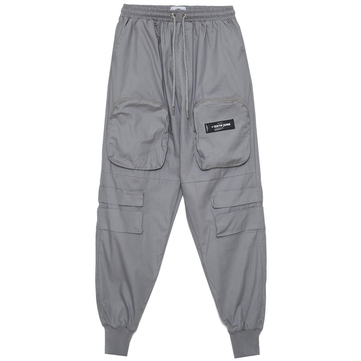 Cargo zip pocket pants taupe