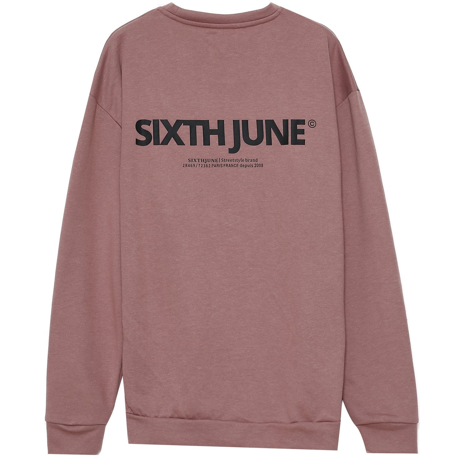 Sixth June - Sweatshirt logo coton Rose foncé
