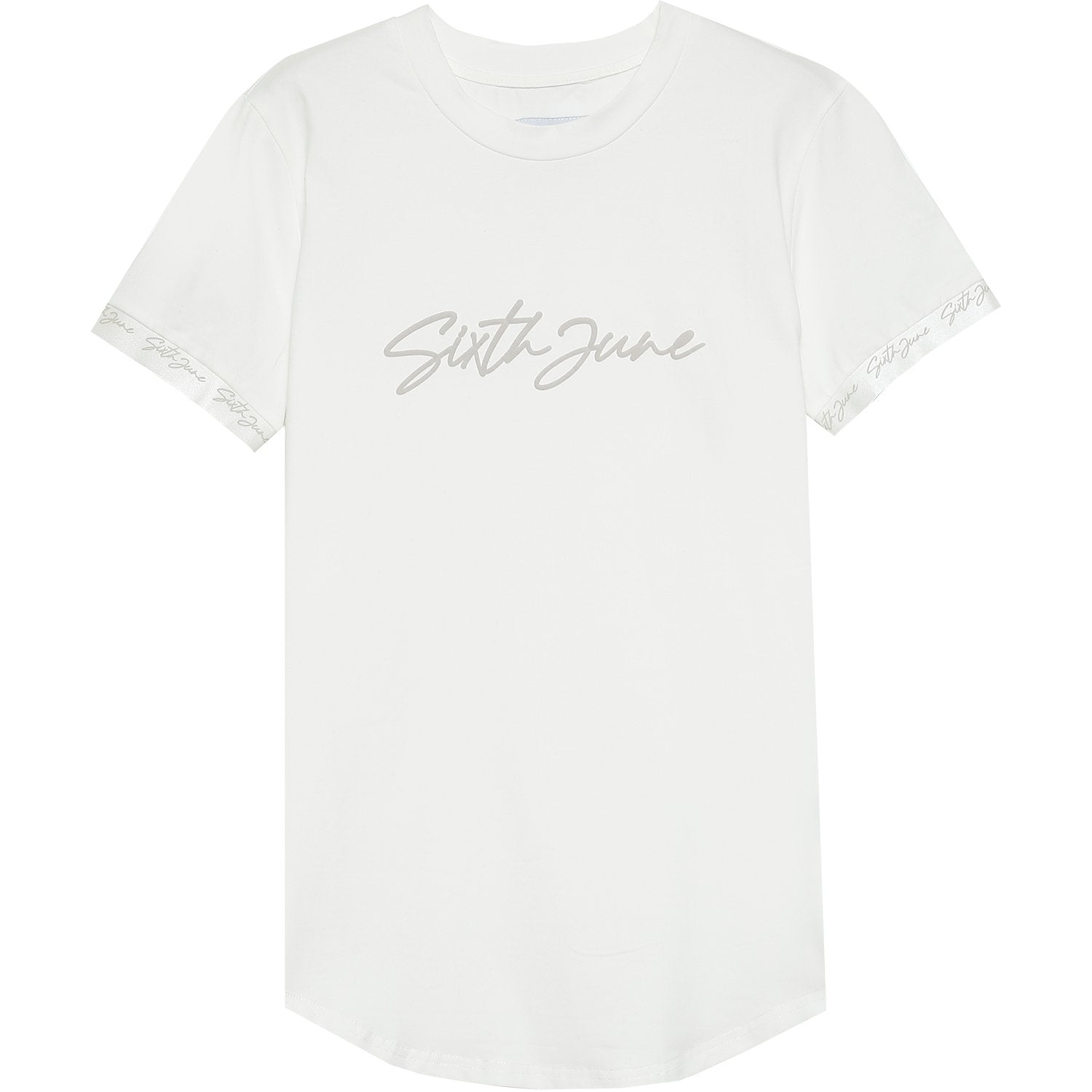Sixth June - T-shirt logo signature relief Blanc