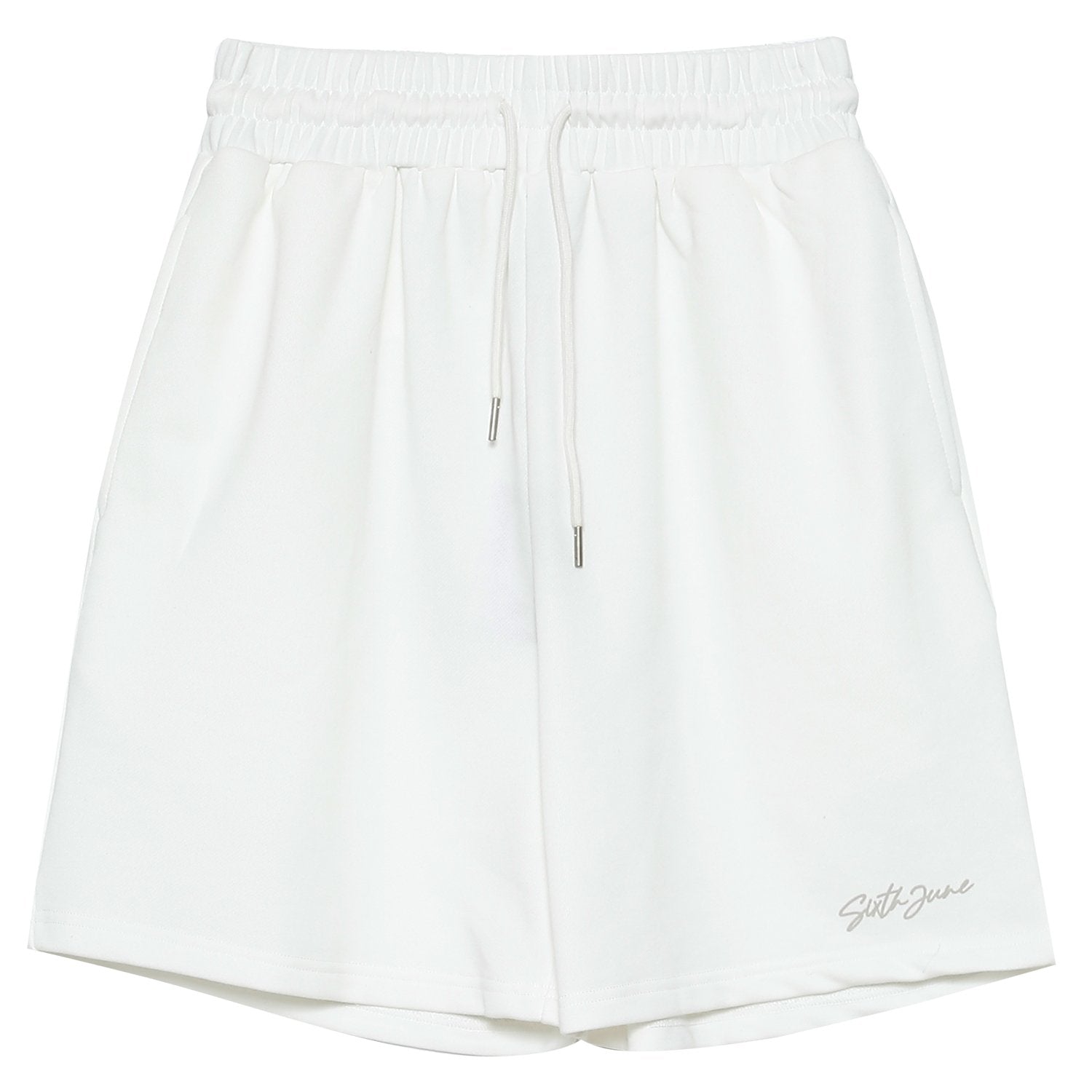 Sixth June - Short logo signature Blanc