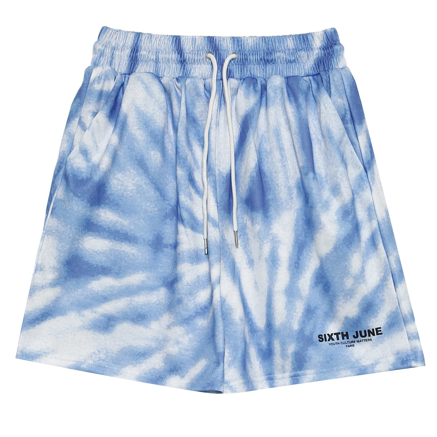 Sixth June - Short tie dye logo Bleu