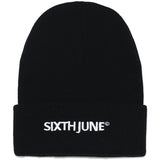 Sixth June - Bonnet mixte logo brodé noir