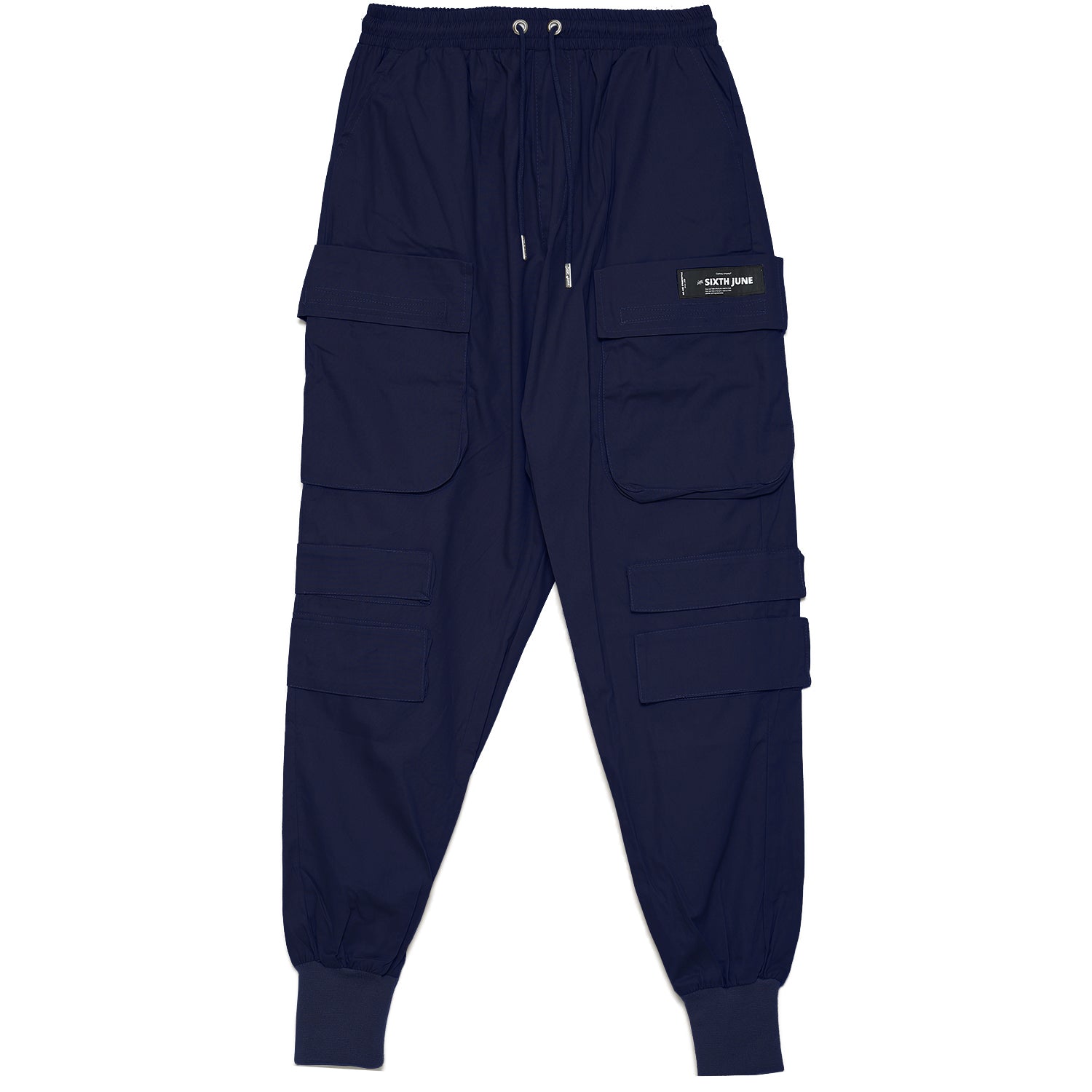 Sixth June - Pantalon cargo tactique poches Bleu foncé