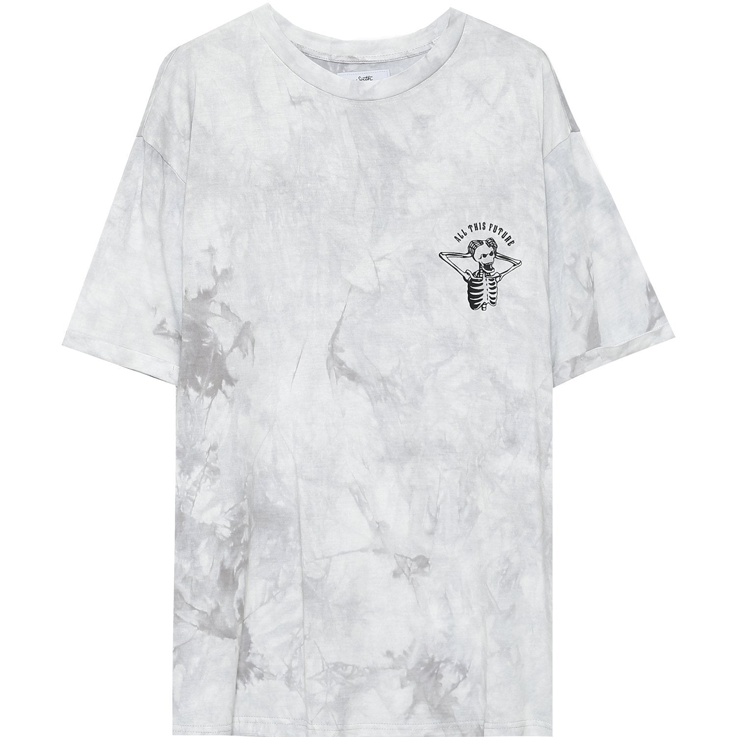 Sixth June - T-shirt global perspective tie dye gris clair