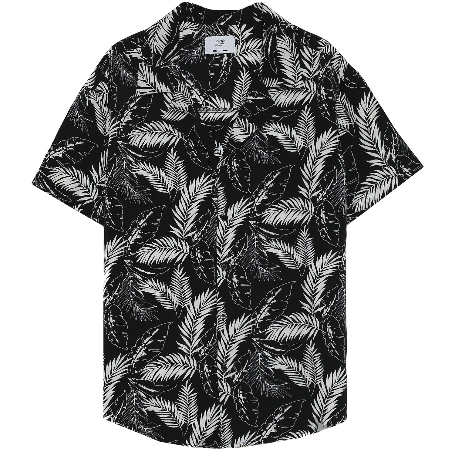Sixth June - Chemisette tropical décontractée noir