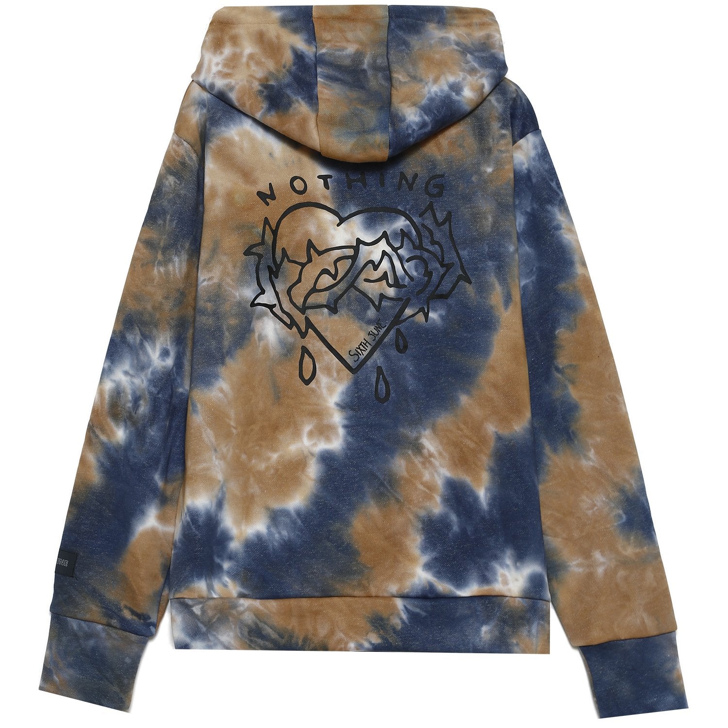 Sixth June - Sweat capuche nothing tie dye Marron