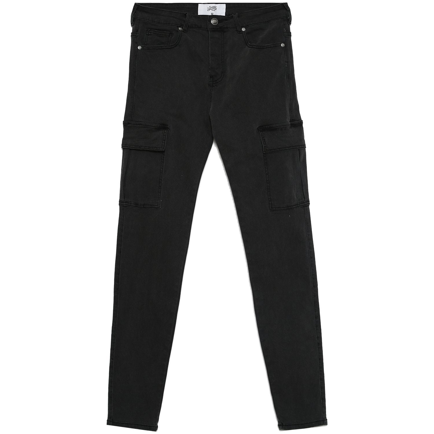 Sixth June - Jean cargo souple skinny Gris foncé