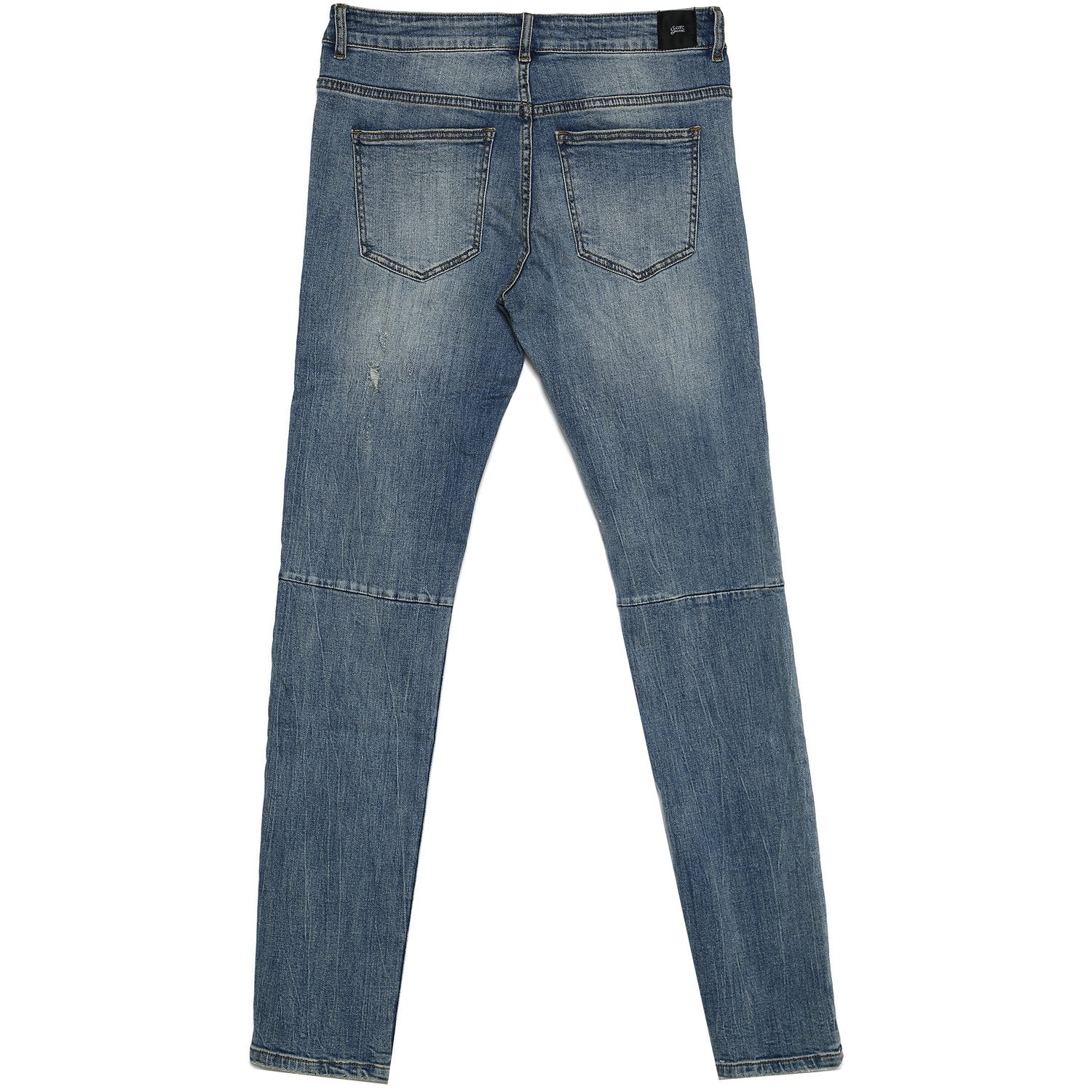 Jean usé délavé skinny bleu