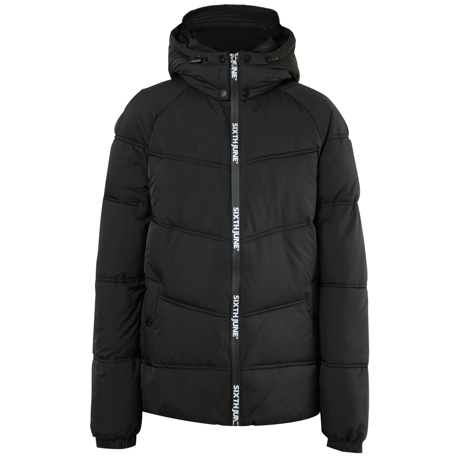 Sixth June - Doudoune courte zip imprimé Noir