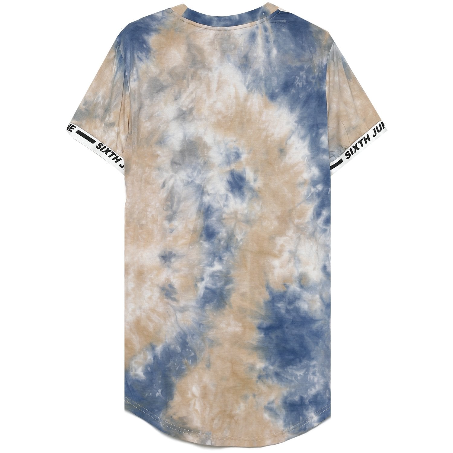 Sixth June - T-shirt tie dye élastique bleu beige