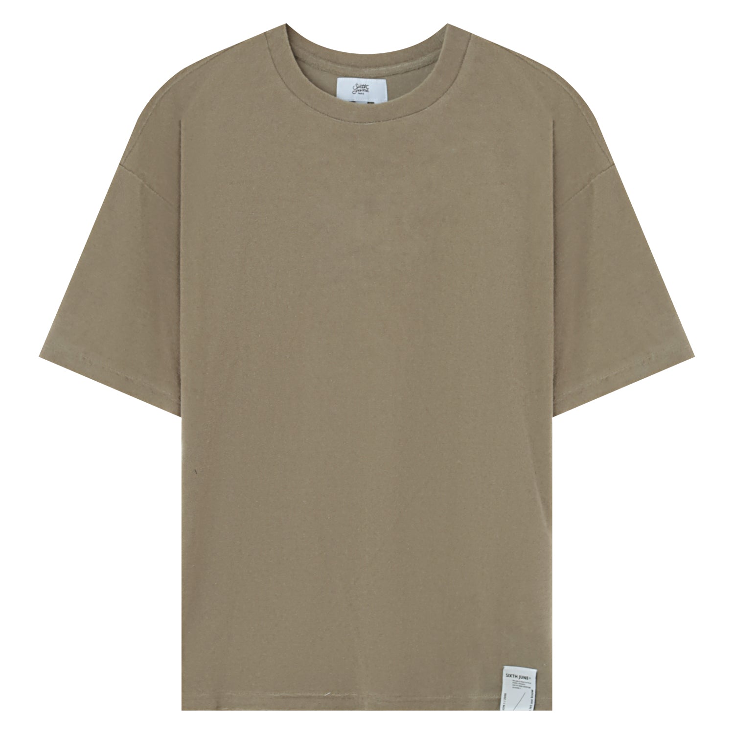 Sixth June - T-shirt tissu bouclette Vert kaki