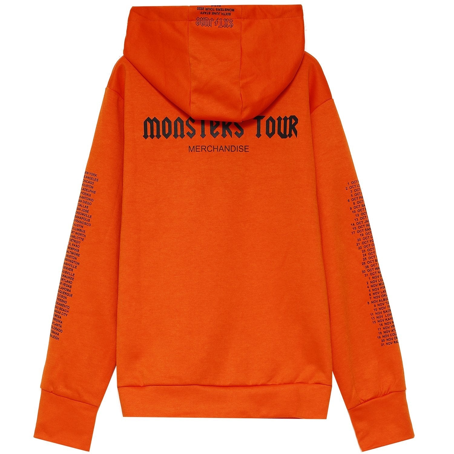 Monsters Tour hoodie orange