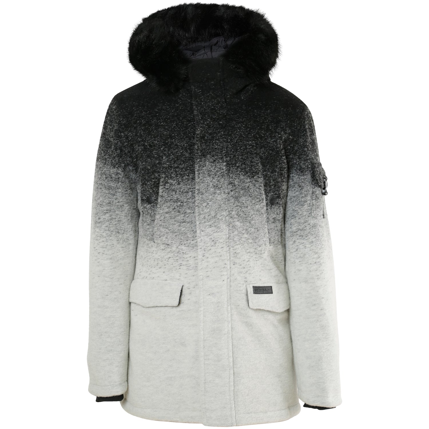 Sixth June - Parka laine tie dye Noir