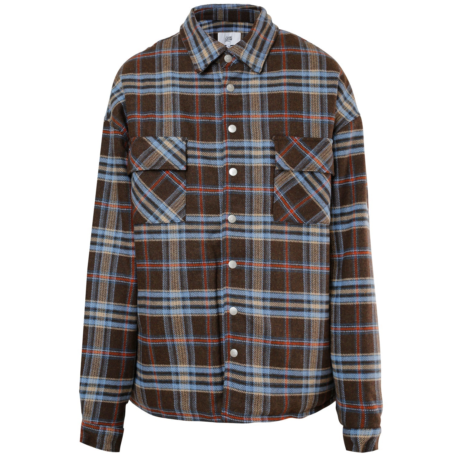 Sixth June - Veste tartan oversize Marron foncé