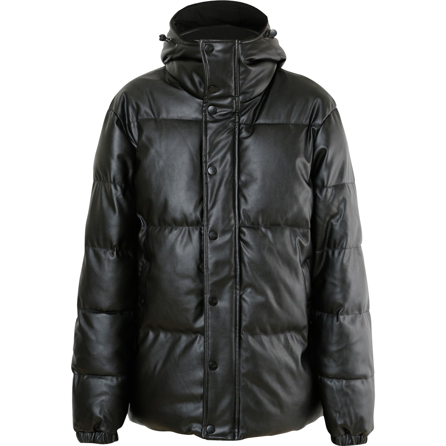 Sixth June - Doudoune matelassée simili cuir Noir