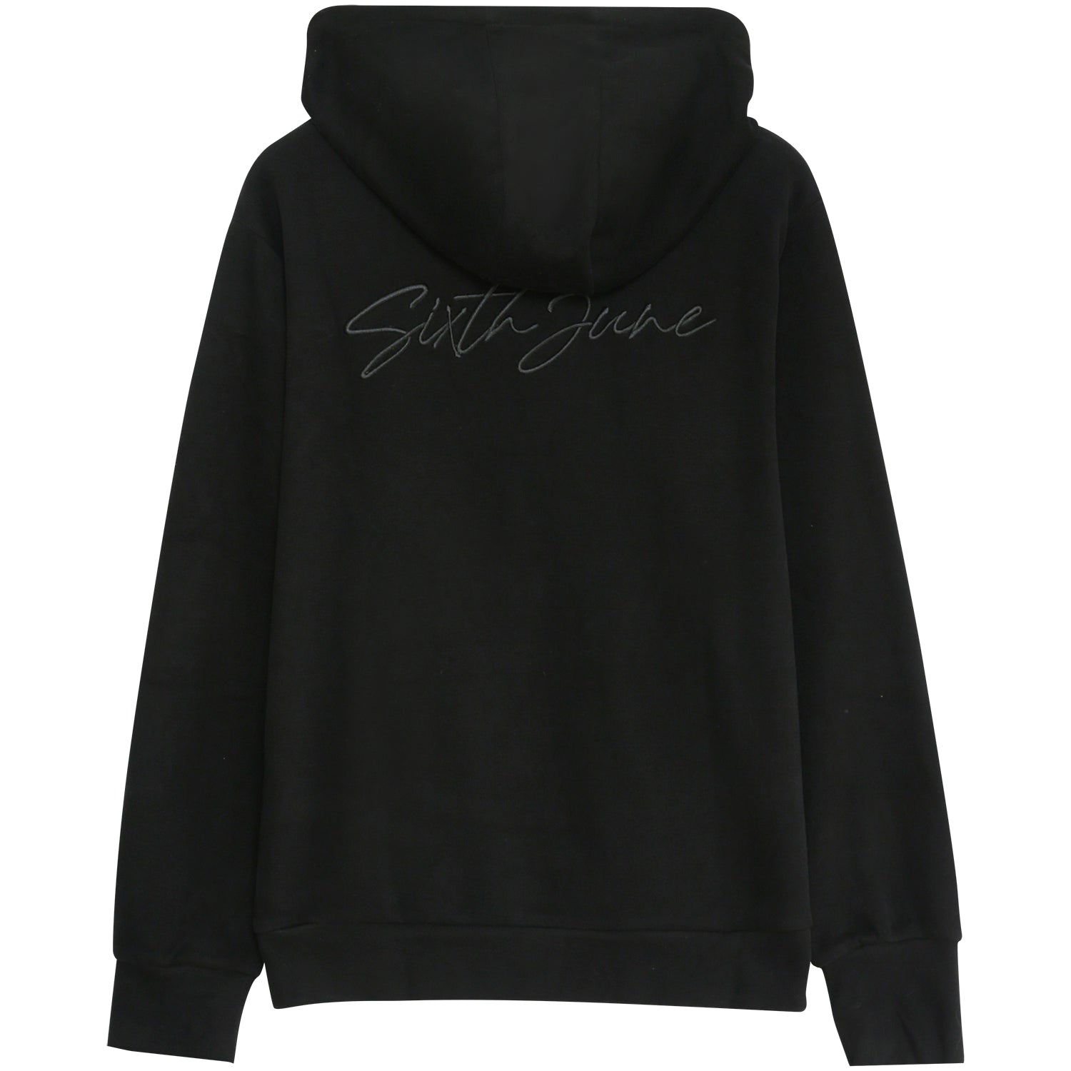 Sixth June - Sweat capuche côtelé cordon Noir