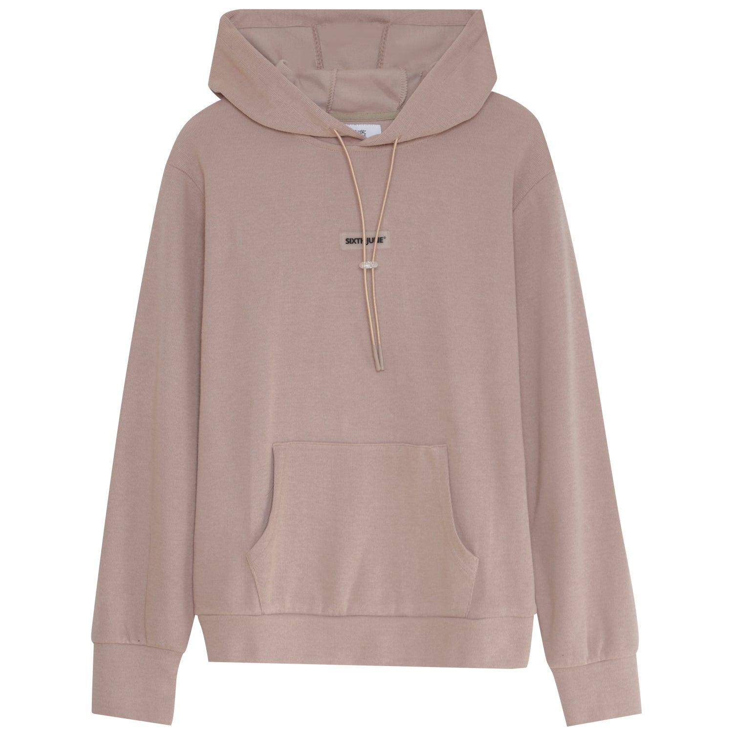 Sixth June - Sweat capuche côtelé cordon Beige