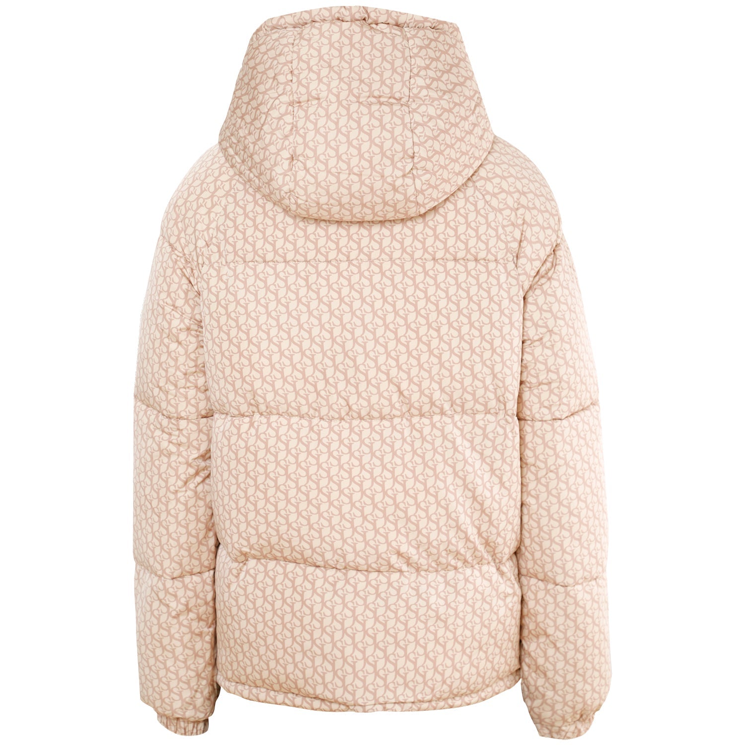 Monogram padded puffer Beige