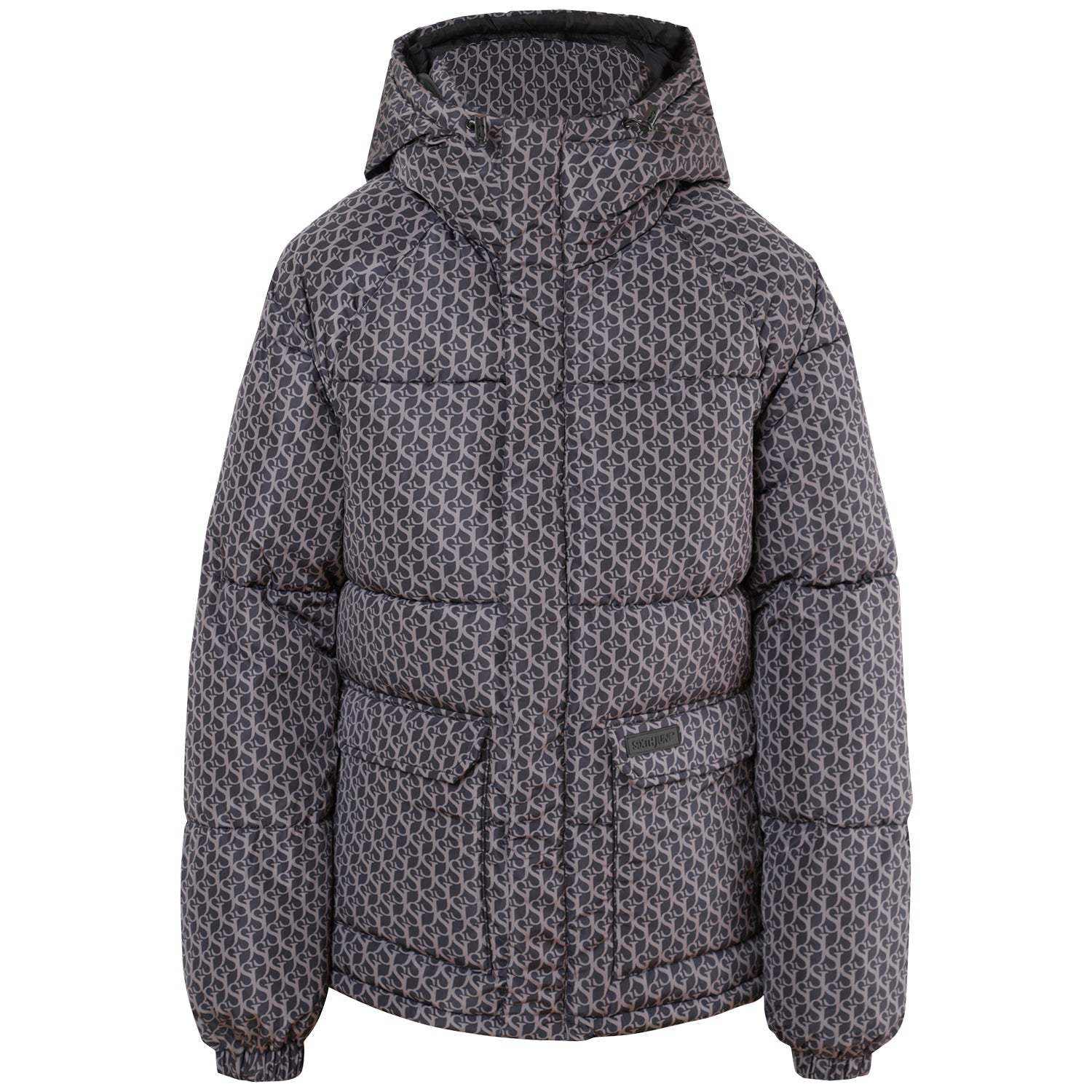 Monogram padded puffer Black