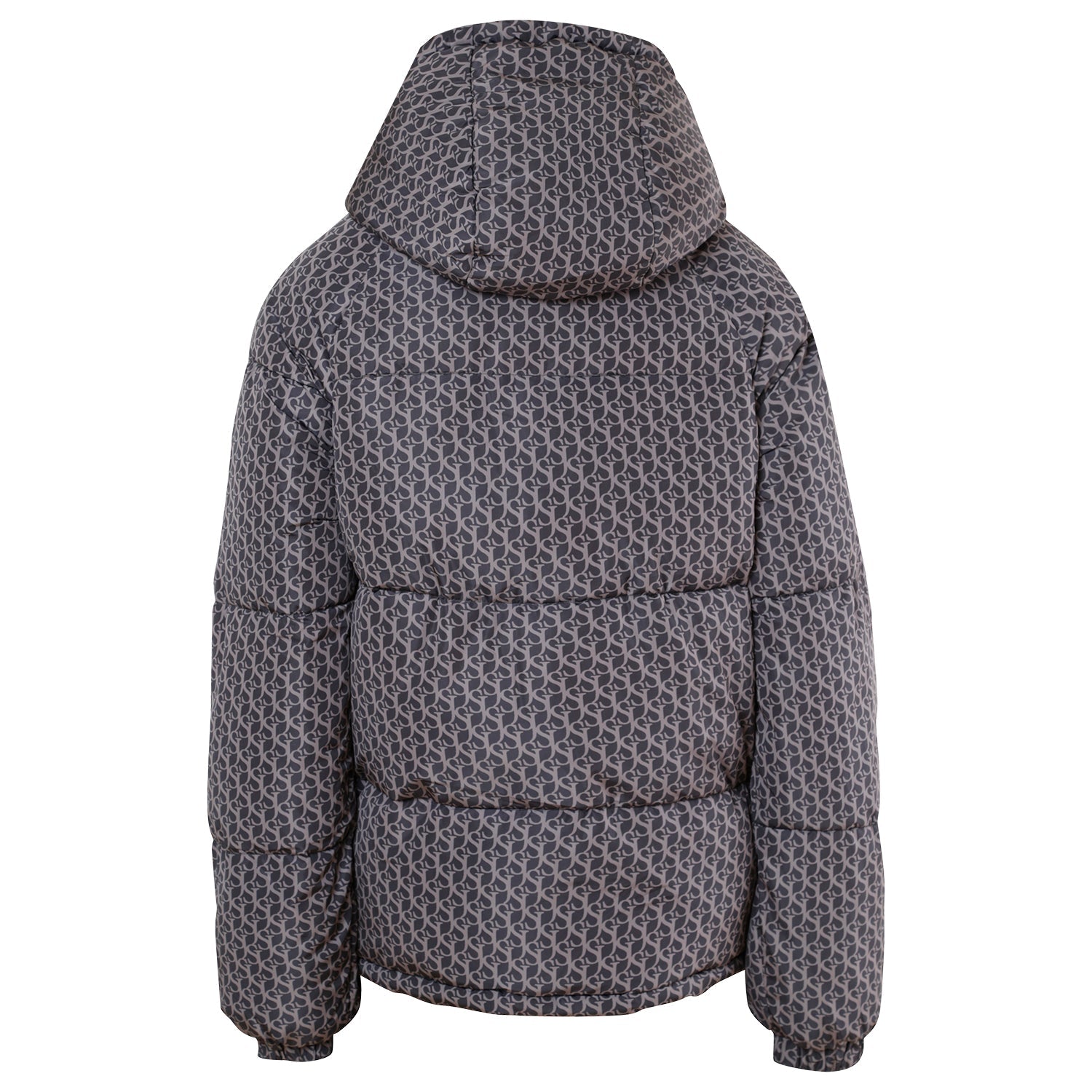 Monogram padded puffer Black