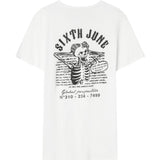 Sixth June - T-shirt squelette gothique Blanc